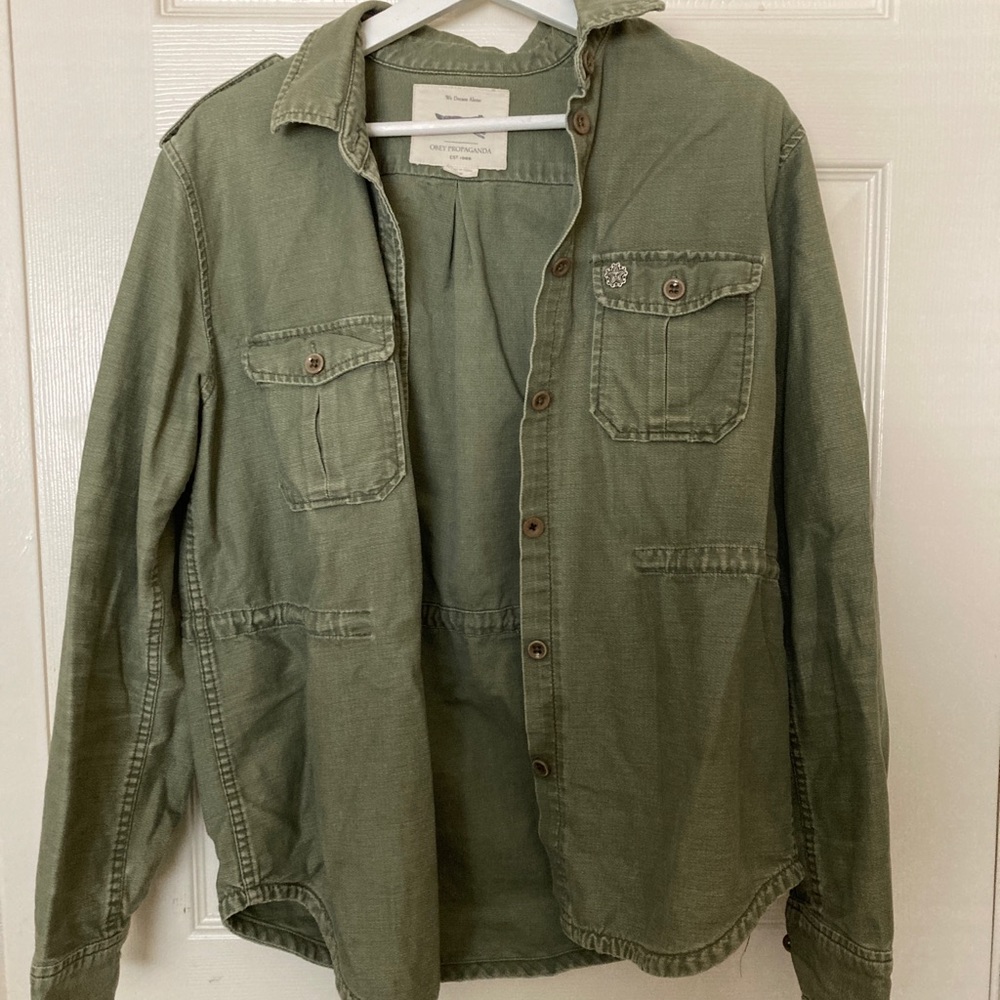 We Dream Alone Green Buttondown